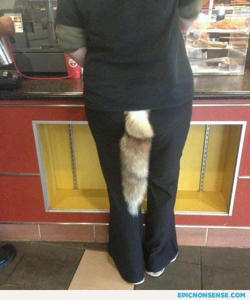Woman with Furry Tail