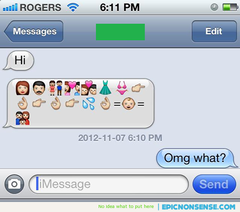 birds and the bees text message