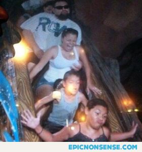 Boob Grab on Rollercoaster