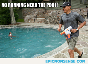 No running near the pool!
