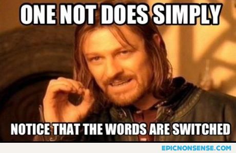 The switched are words
